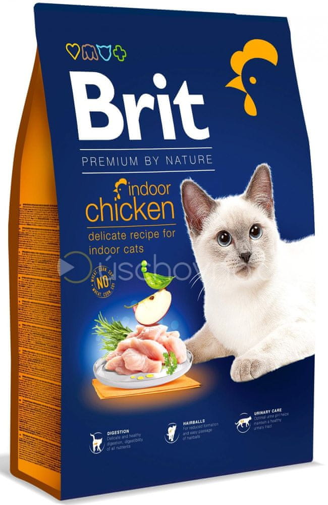 Levně Brit Premium by Nature Cat. Indoor Chicken, 8 kg