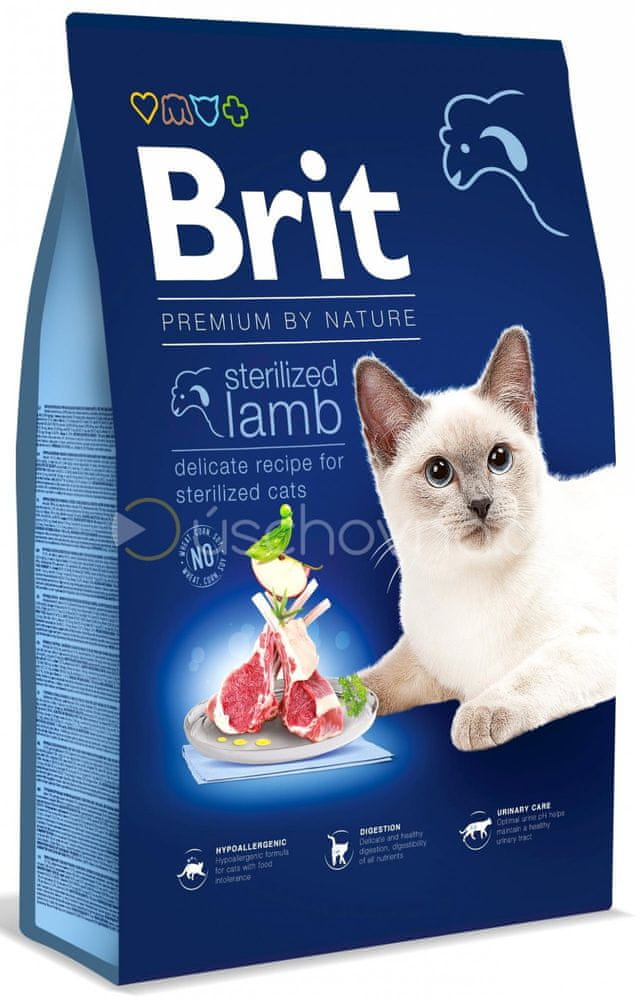 Levně Brit Premium by Nature Cat. Sterilized Lamb, 8 kg