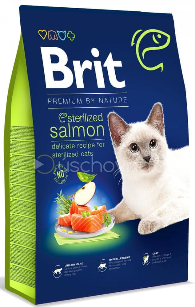 Levně Brit Premium by Nature Cat. Sterilized Salmon, 8 kg