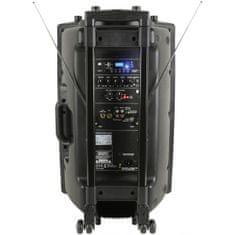 QTX QR15PABT, mobilní 15" zvukový systém MP3/BT/SD/USB/2x VHF