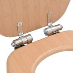 Vidaxl WC sedátko s funkcí pomalého sklápění 2 ks MDF motiv bambusu