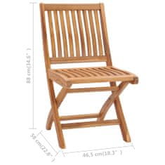 Petromila Skládací zahradní židle 2 ks masivní teakové dřevo