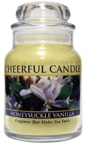 Cheerful Candle HONEYSUCKLE VANILLA 6OZ žlutá 160 g