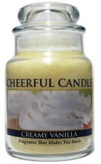 Cheerful Candle Vonná svíčka ve skle Krémová vanilka 160 g