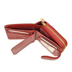 Gregorio Červená dámská kožená peněženka s přepínkou