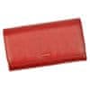 Červená dámská kožená peněženka