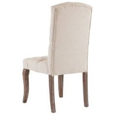 shumee Jídelní židle 2 ks béžové se vzhledem lnu textil
