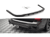středový spoiler pod zadní nárazník s žebrováním s žebrováním pro BMW X7 G07, černý lesklý plast ABS