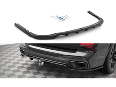 Maxton Design středový spoiler pod zadní nárazník s žebrováním s žebrováním pro BMW X7 G07, černý lesklý plast ABS