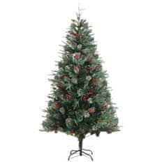 shumee Vánoční stromek se šiškami zelený 195 cm PVC a PE
