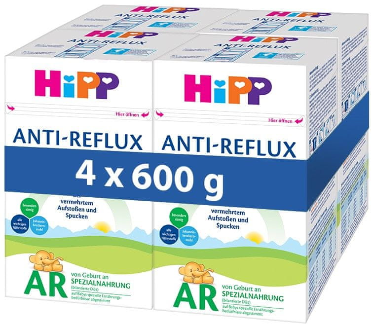 Levně HiPP Speciální kojenecká výživa BIO Anti-Reflux 4 x 600 g
