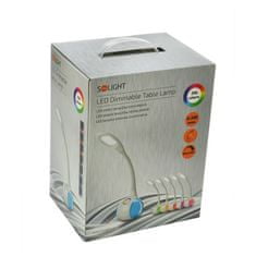 Solight  LED stolní lampička 6,5W/4100K/300Lm bílá, RGB atmosférické podsvícení
