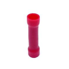 Izolovaná Cu lisovací spojka červená 1,5mm2 / L=25mm 100 ks