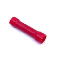 Izolovaná Cu lisovací spojka červená 1,5mm2 / L=25mm 100 ks