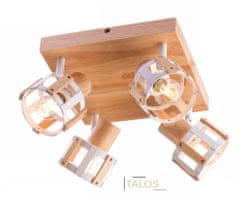 ACA  Stropní přisazené svítidlo TALOS max. 4x 25W/E14/230V/IP20, světlé dřevo