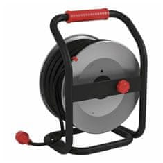 Emos  Prodlužovací přívod - na bubnu, guma, 4 zásuvky, 50m, černý kabel, 3x1,5mm2
