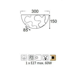 ACA  Nástěnné svítidlo PUZZLE max. 60W/230V/E27/IP20