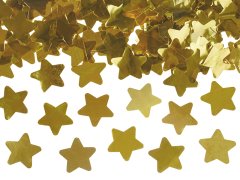 PartyDeco Vystřelovací konfety zlaté hvězdy 40cm