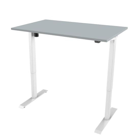 Delso Elektrický výškově nastavitelný stůl ADJUSTER 140x80cm, bílá podnož