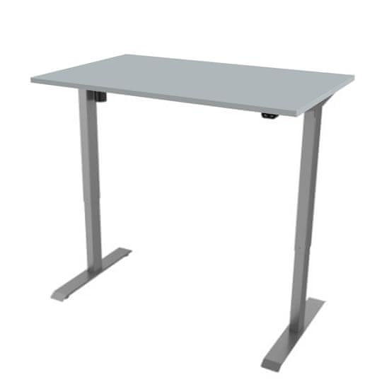Delso Elektrický výškově nastavitelný stůl ADJUSTER 160x80cm, šedá podnož