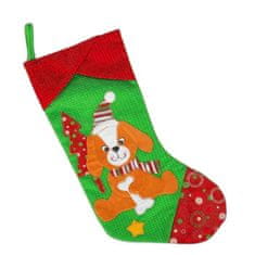 Kraftika Dárkový balíček "vánoční ponožka se psem"
