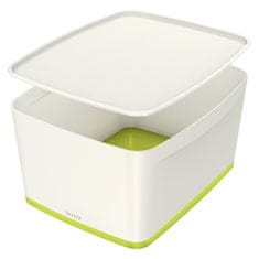 Leitz Organizační box Leitz MyBox - s víkem L / bílo - zelená