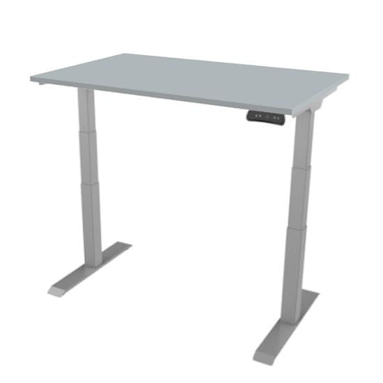 Delso Elektrický výškově nastavitelný stůl PROJUSTER 120x80cm, šedá podnož