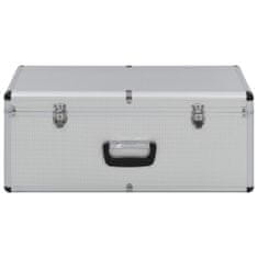 shumee Úložné kufry 2 ks stříbrné hliníkové