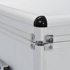 shumee Úložné kufry 3 ks stříbrné hliníkové