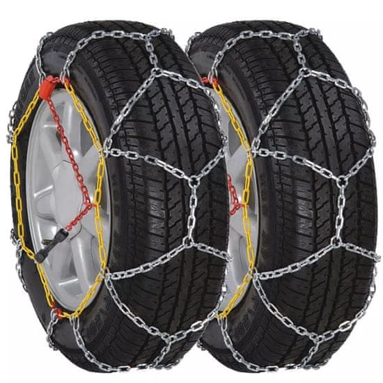 Greatstore 2 ks Sněhové řetězy na pneumatiky aut, 12 mm KN 110