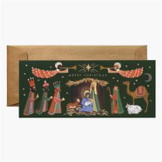 Decor By Glassor Ilustrované vánoční přání s betlémem