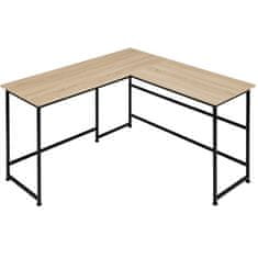 tectake Psací stůl Melrose 140x130x76,5cm - Industrial světlé dřevo, dub Sonoma