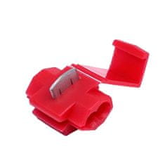 Izolované Cu lisovací rozbočovače zářezové červené 0,5-1mm2 100 ks