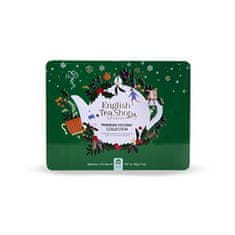 English Tea Shop Dárková sada Vánoční zelená BIO v plechové kazetě 36 sáčků