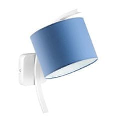 LYSNE.PL Nástěnná lampa se stínítkem TEKSAS, bílý rámeček, modrá