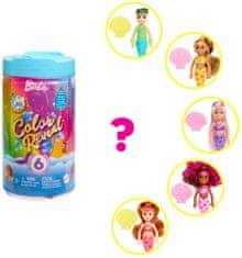 Mattel Barbie Color Reveal Chelsea duhová mořská panna HCC75