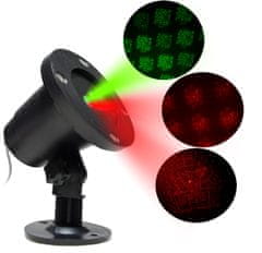 Aga Vánoční laserový dekorativní projektor Zelená/červená MR9080