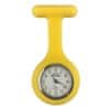 Silikonové připínací kapesní hodinky nejen pro zdravotní sestru - Žlutá