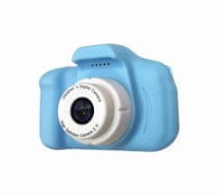 Dětský fotoaparát s HD kvalitou, modrý, růžový, 1280x720px, nabíjení přes USB, dárky pro děti, Minifoto, modrá