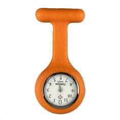 Daklos Silikonové připínací kapesní hodinky nejen pro zdravotní sestru - Oranžová