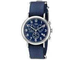 Timex Weekender Chronograph TW2P71300, s modrým nylonovým řemínkem