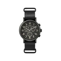 Timex Weekender Chronograph Slip-thru TW2P62200, s koženým řemínkem