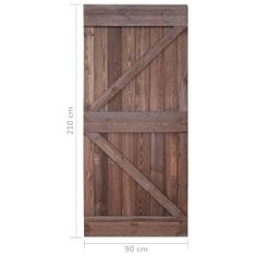 Greatstore Dveře 90 x 210 cm masivní borové dřevo tmavě hnědé
