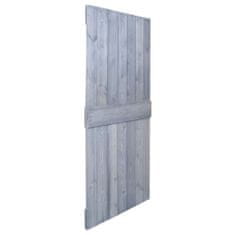 Greatstore Posuvné dveře s kováním 80 x 210 cm masivní borovice šedé
