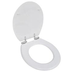 Greatstore WC sedátko s funkcí pomalého sklápění MDF prostý design bílé