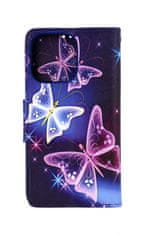 TopQ Pouzdro iPhone 13 Pro Max knížkové Modré s motýlky 66492