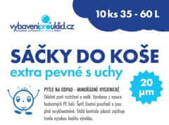 vybaveniprouklid.cz Sáčky do koše LDPE UNI 35 - 60 l, v roli 10 ks, 20 um, černé