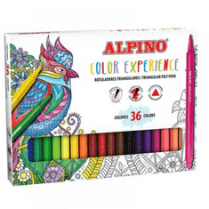 Alpino Balení 36 trojúhelníkových barevných fixů Color Experience