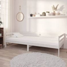 Greatstore Válenda s matrací 90 x 200 cm bílá masivní borové dřevo