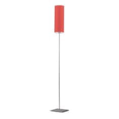 LYSNE.PL Moderní stojací lampa FLORENCJA kartáčovaná ocel rám, červená